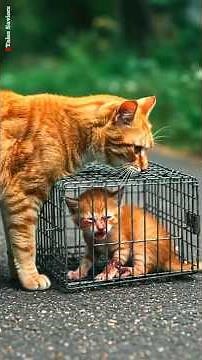 Mama Cat's Daring Rescue | Saving Her Kitten from Danger