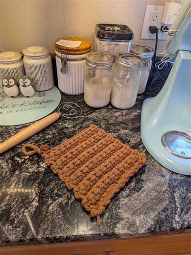 Thick Knit Pot Holder - Etsy