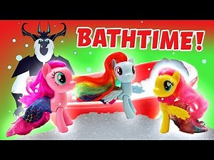 My Little Pony Bath Time w/ Twilight Sparkle, Rainbow Dash, Rarity, Pinkie Pie & Fluttershy!