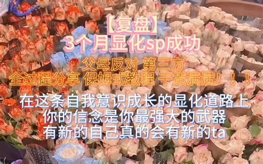 【复盘】3个月丝滑显化sp回来，干货满满的成功案例！！！
