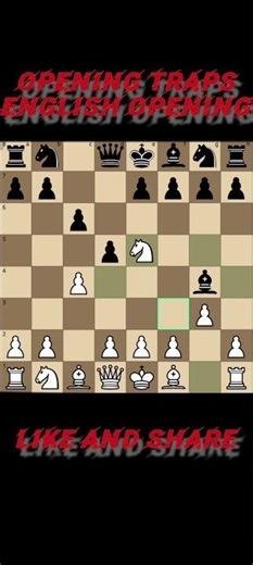 💯 Opening Traps English Opening 🔥 WIN FAST 💪 Like and subscribe 🥳 #chess #titled