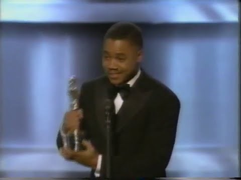 Cuba Gooding Jr. winning Best Supporting Actor for Jerry Maguire