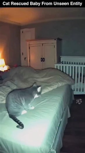 Cat rescued baby from unseen entity. #reels | OMG Kahaniyan