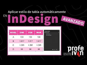 Cómo aplicar estilos de tabla AUTOMÁTICAMENTE en InDesign