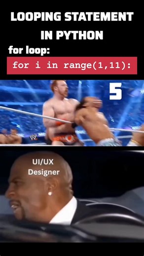 LOOPING STATEMENT | Python Programming 💻#funny #coding #shorts #memes @LearnComputerWithRCS