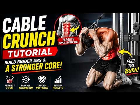 Cable Crunch Tutorial | Build Bigger Abs & a Stronger Core (Perfect Form Guide) 💪🔥