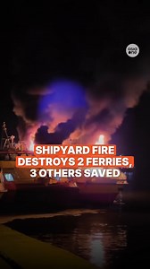 The Langkawi Fire and Rescue Department received an emergency call at 9.46pm regarding a fire at a shipyard in Bukit Malut, Langkawi on Monday (Jan 19). The blaze involved six ferries stationed at the dock — two were 80% destroyed and drifted about 50m into the sea while another was 5% damaged. No casualties were reported. #MalaysiaNews #Malaysia #Langkawi #fire #ferry | AsiaOne