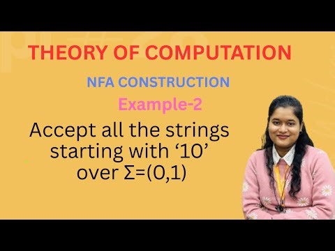 NFA Example 2 | Accept all the strings starting with ‘10’ over two inputs 0 and 1 | TOC | NFA Design