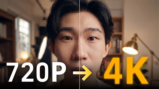 AI视频修复到4K高清教程，20秒看懂!