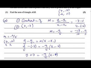 EDEXCEL IAL P1 new Practice Paper A Q2 Straight Line Graphs
