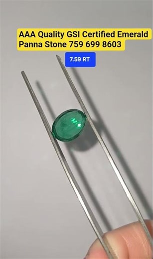 GSI Certified Emerald Panna stone | emerald stone benefits | zambian emerald | panna stone price
