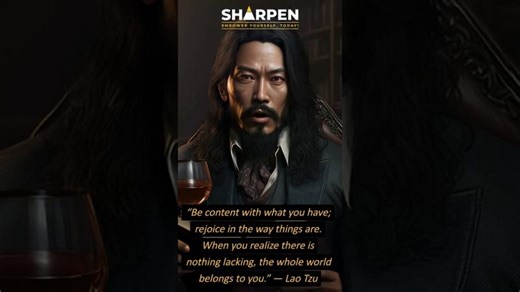 SHARPEN: #laotzu #contentment #goodvibes #lifelessons #mindfulness #selfawareness #mentalhealth #joy | Siva Shankar