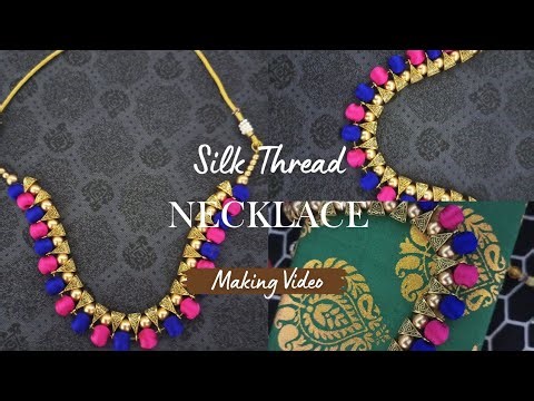 Silk Thread Necklace... Step by step making video...❤️
