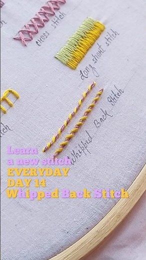 Smooth and perfect whipped back stitch tutorial for beginners