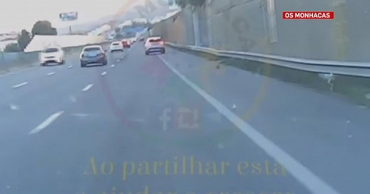Acidente na A1: as imagens do carro que entrou em contramão na autoestrada