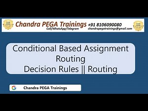 {తెలుగు} Conditional based Assignement Routing||Decision Rules||Regular batches||+91 8106090080#pega
