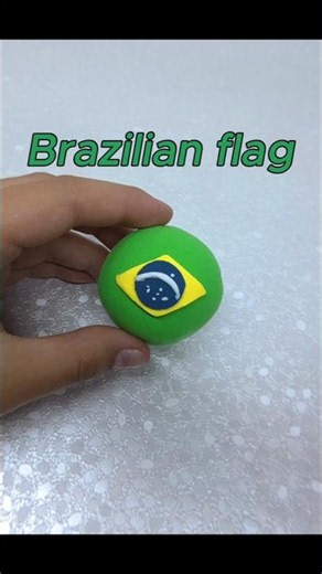Brazil Flag from Clay 🌎✨
