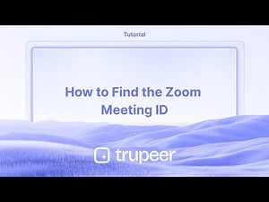 How to Find the Zoom Meeting ID