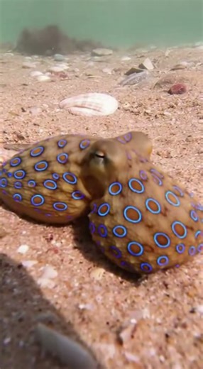 Blue Ringed Octopus Sudden Glow in Tide Pool #Tide