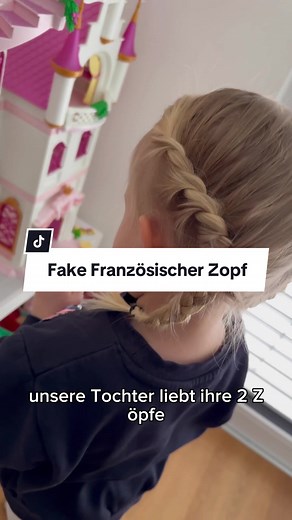Fake Französischer Zopf Tutorial für Kinder | Flechtfrisur Papa und Tochter