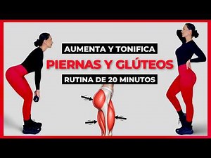 6 Ejercicios para PIERNAS y GLÚTEOS con mancuernas, Rutina para tonificar y aumentar músculo en casa