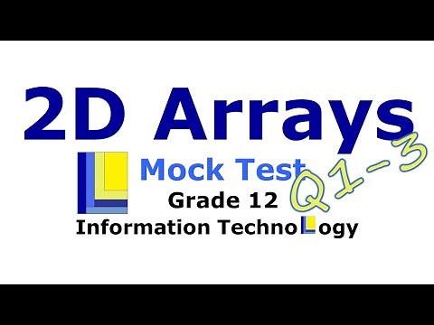 2D Array Mock Test | Question 1 to 3