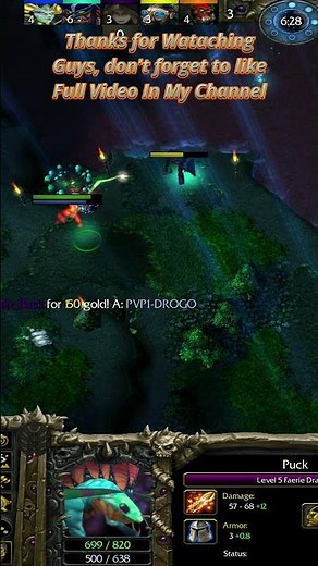 Dota 1 'Unstoppable Puck 💫 Easy Kill vs Lion (1v1) #dota1 #dota2 #gaming #games #top10 #wow