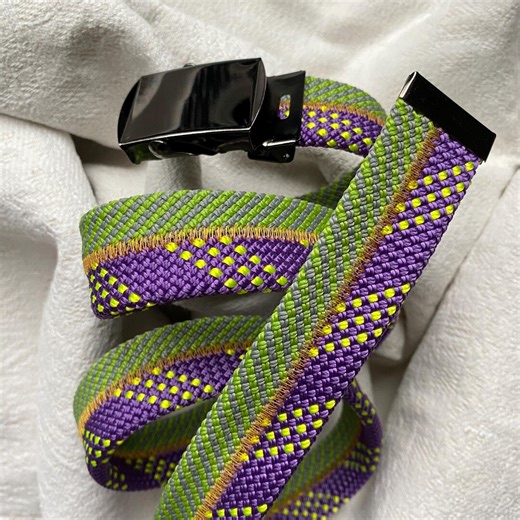 Climbing Rope Belt Green and Purple - Etsy