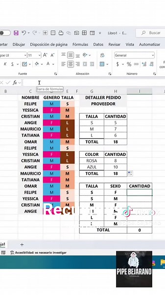 FUNCIÓN CONTAR.SI Y CONTAR.SI.CONJUNTO EN EXCEL #exceltips #excelpro #excel #exceltutorial #pipebejarano @Microsoft 365