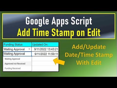 Google Apps Script Add Timestamp On Edit