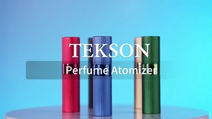 Tekson 2PCS 8ml Travel Perfume Atomizer Refillable, Mini Cologne Spray Bottle Empty, Portable Sprayer (Black)