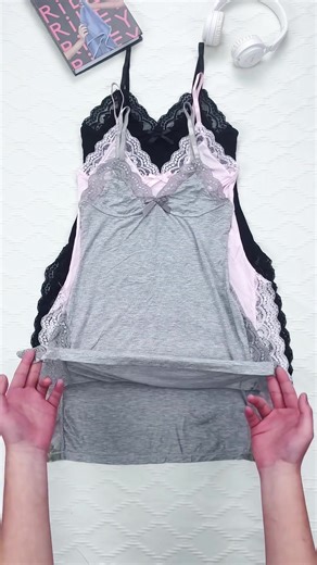 This nightdress is a total dream. 🎀 The bow details and contrast lace? I’m obsessed. #nightdress #coquetteaesthetic #sleepwear #lacenightgown #homestyle #spotlightfinds #tiktokshopcreatorpicks #tiktokshopjumpstartsale