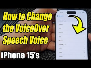 iPhone 15/15 Pro Max: How to Change the VoiceOver Speech Voice