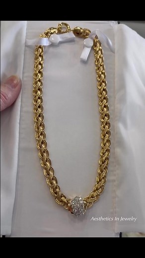 Finding a gorgeous Gold necklace with a Diamond enhancer! #AestheticsInJewelry #jewelry #diamonds #gold | Aesthetics in Jewelry