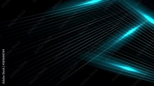 Blue glowing minimal lines abstract futuristic tech motion background. Video animation Ultra HD 4K 3840x2160