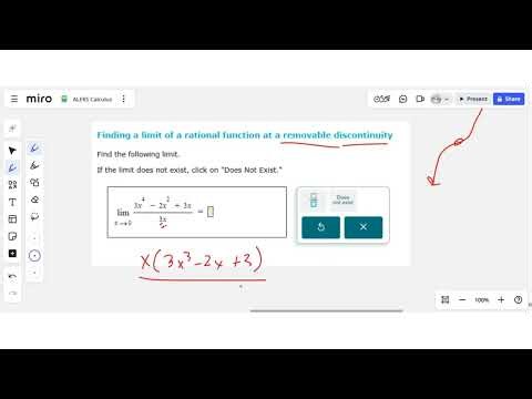 Finding a limit of a rational function at a removable discontinuity