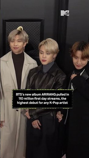 BTS's new album ARIRANG broke K-Pop Spotify record 🥳