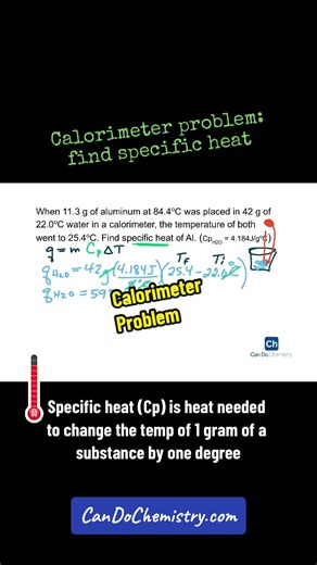 Chemistry instructor works a CALORIMETER problem. For more help visit www.CanDoChemistry.com #calorimetry #apchem #genchem #chemtok #alevelchemistry #apchemistry #chemistryhelp #chemistryhacks #chemistryexams #apexams #highschoolchemistry #chemistrytutor #generalchemistry #chem #chemistry #chemistryteacher #fypage #stemtok #studytok