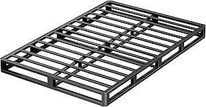 VIPSHOW 5 Inch Full Metal Bed Frame with Round Corner, 3000 LBS Heavy Duty