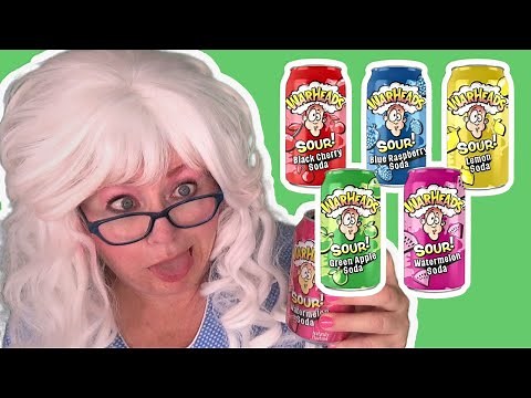 WARHEADS SOUR Sodas Funny Taste Test Granny McDonalds Freak Out