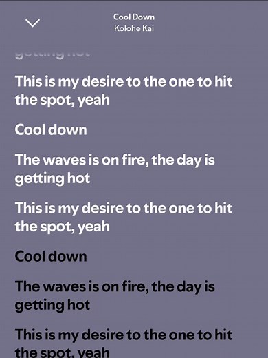 Cool Down: Kolohe Kai Lyrics and Music