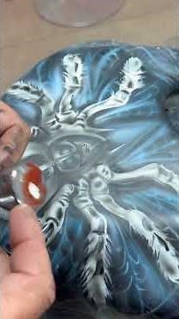 Airbrush tutorial on painting motorcycle tanks #custompaintjob #hyabusa #airbrushtutorial
