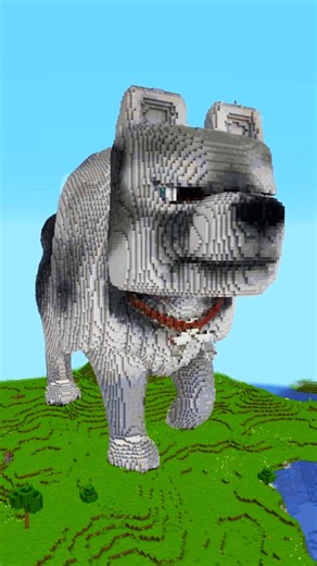 Wolf Dog Build Battle Challenge 💀 #shorts #minecraft #minecraftbuilding