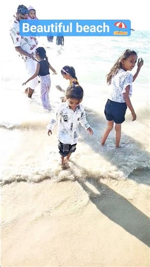 Full masti on shivrajpur beach ⛱️ Water in blue colour beach 🏖️ Clean and neat at dwarka 😊 #beach