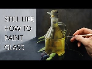 how to paint realistic glass reflections - glass painting tutorial