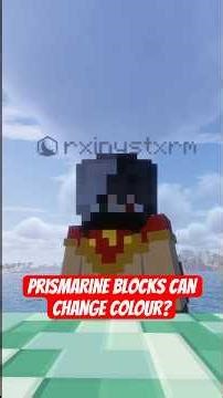 Prismarine blocks in Minecraft can CHANGE COLOUR??? #minecraft #minecraftshorts #minecraftbuilding