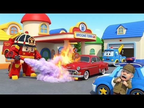 Static Shock Fire! ⚡ Gas Station Safety & Static Electricity Robocar Poli Rescue Team