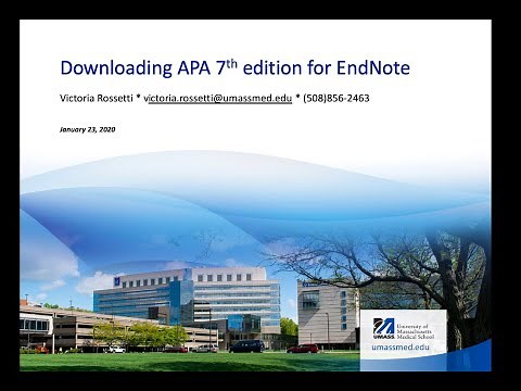 Downloading APA 7th edition for EndNote