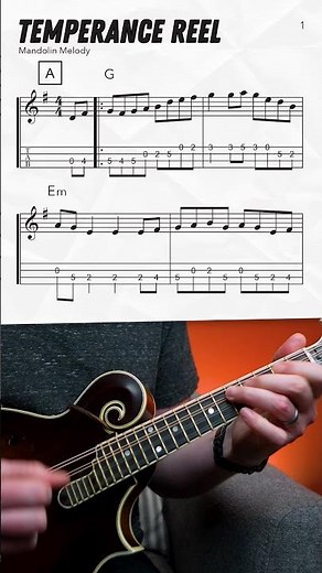 "Temperance Reel" Mandolin Lesson #shorts