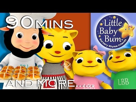 Hot Cross Buns | 90min of LittleBabyBum - Nursery Rhymes for Babies! ABCs and 123s | LBB